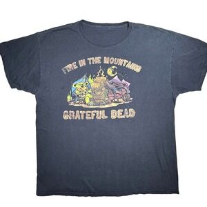 Grateful Dead Bears Fire in the Mountains T Shirt Vintage Graphic Tee
